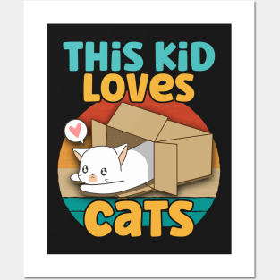 Kids This Kid Loves Cats - Cat lover product Posters and Art